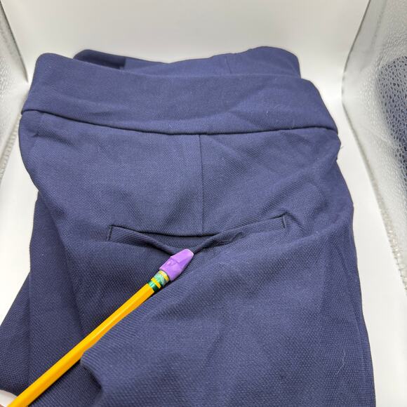 House of Harlow 1960 Trousers Pants Womens 12 Navy Blue Wide Leg High Rise - Picture 7 of 7